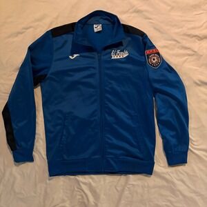 Joma El Farolito National Premier Soccer League Track Jacket Blue Black Size L